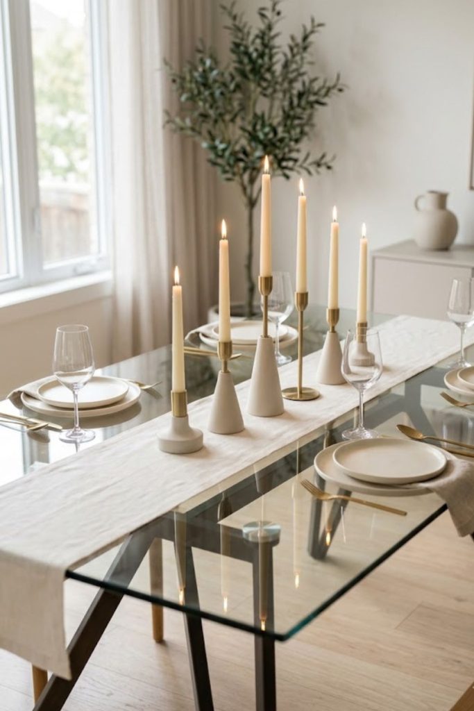Symmetrical Candle Arrangement