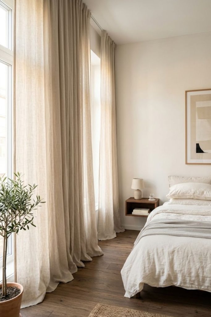 Use Floor-to-Ceiling Curtains
