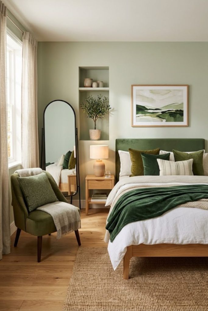 green velvet accents