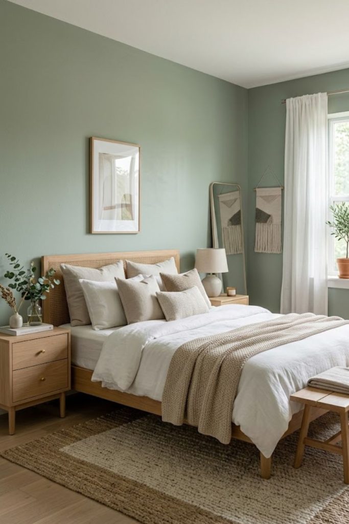soft sage green walls