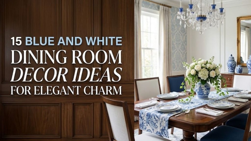 15 Blue and White Dining Room Decor Ideas