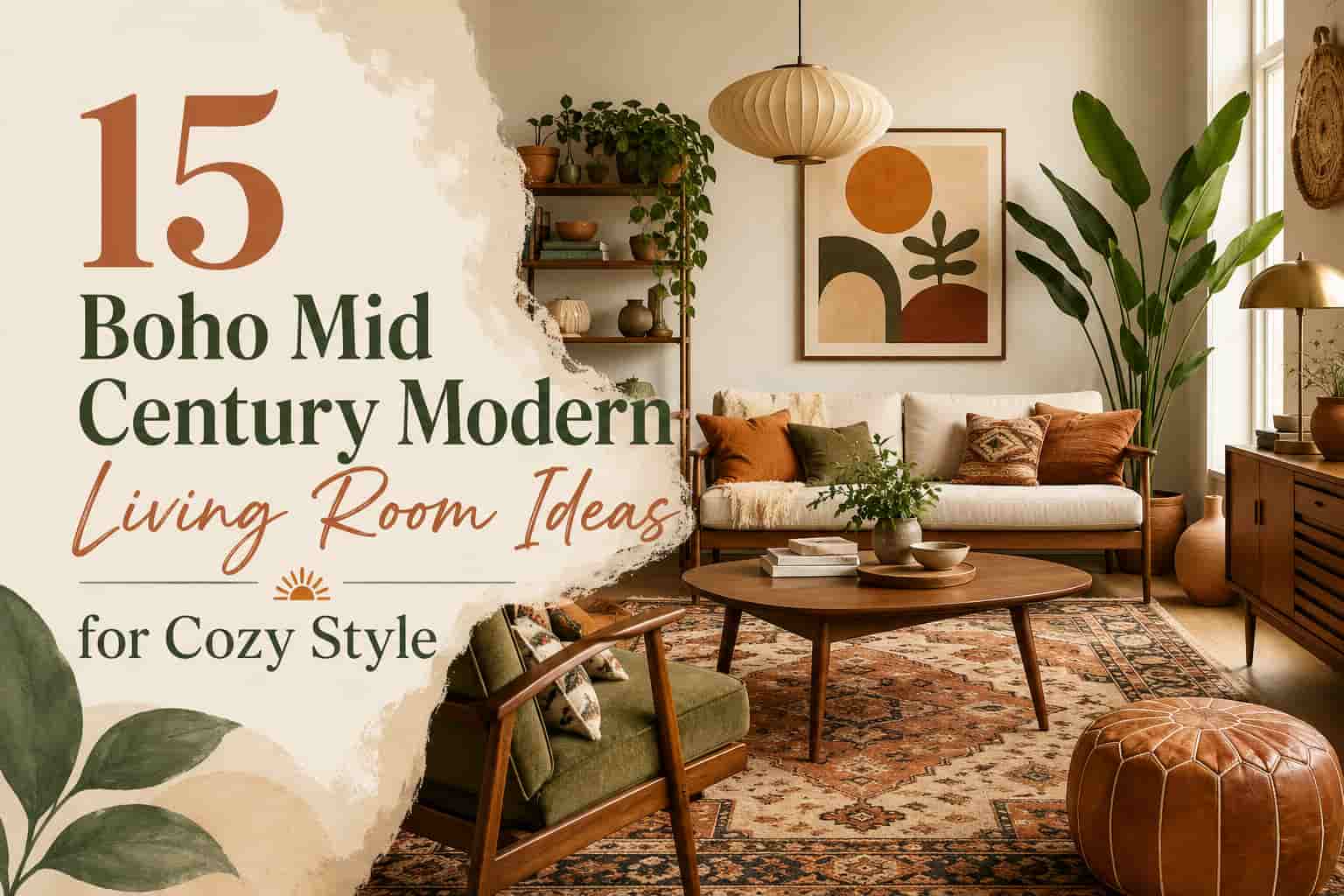 15 Boho Mid Century Modern Living Room Ideas for Cozy Style