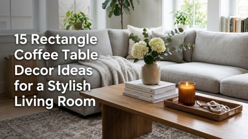 15 Rectangle Coffee Table Decor Ideas 
