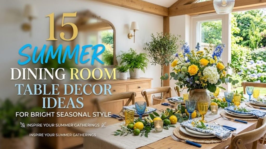 15 Summer Dining Room Table Decor Ideas