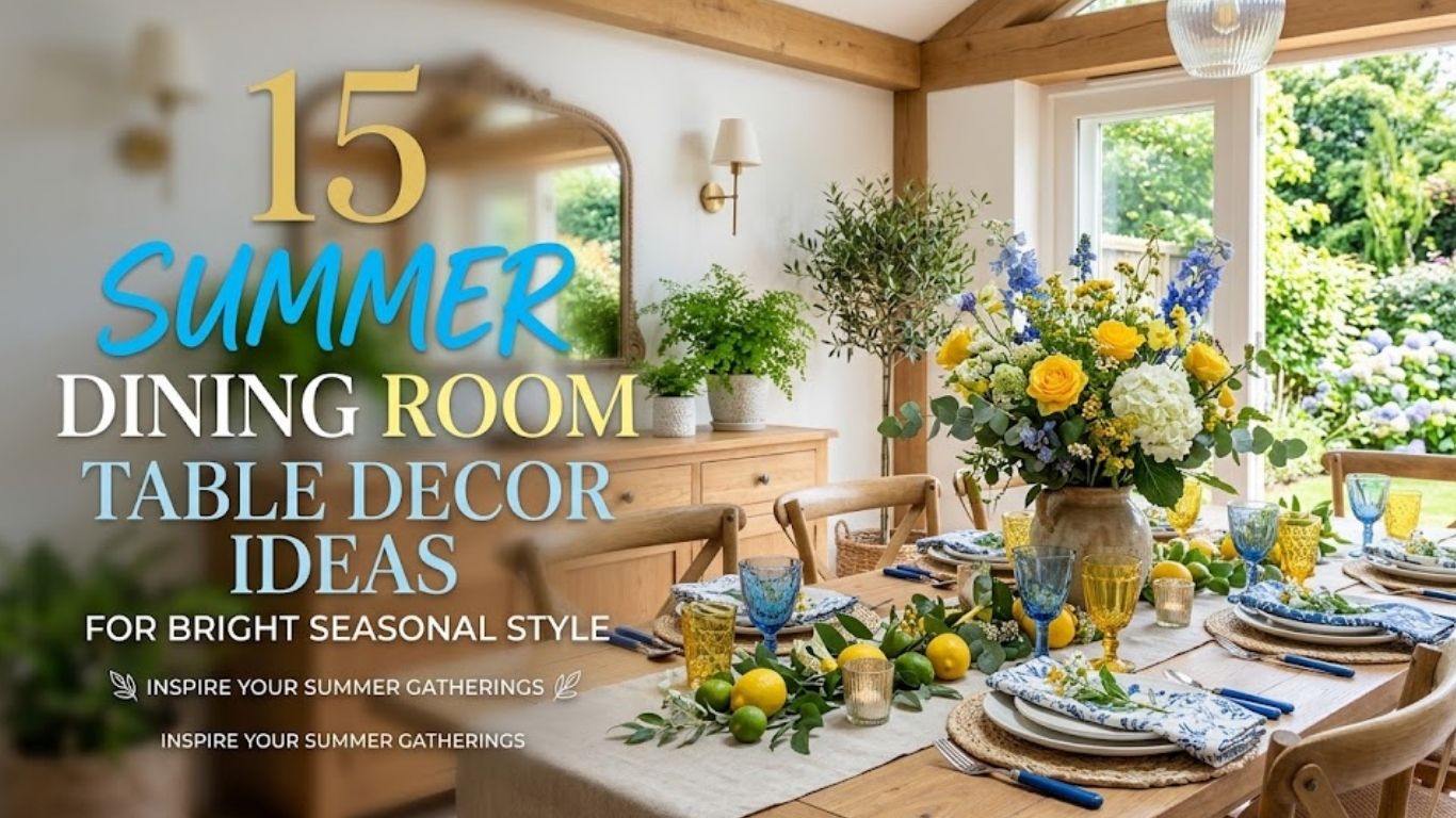 15 Summer Dining Room Table Decor Ideas for Bright Seasonal Style