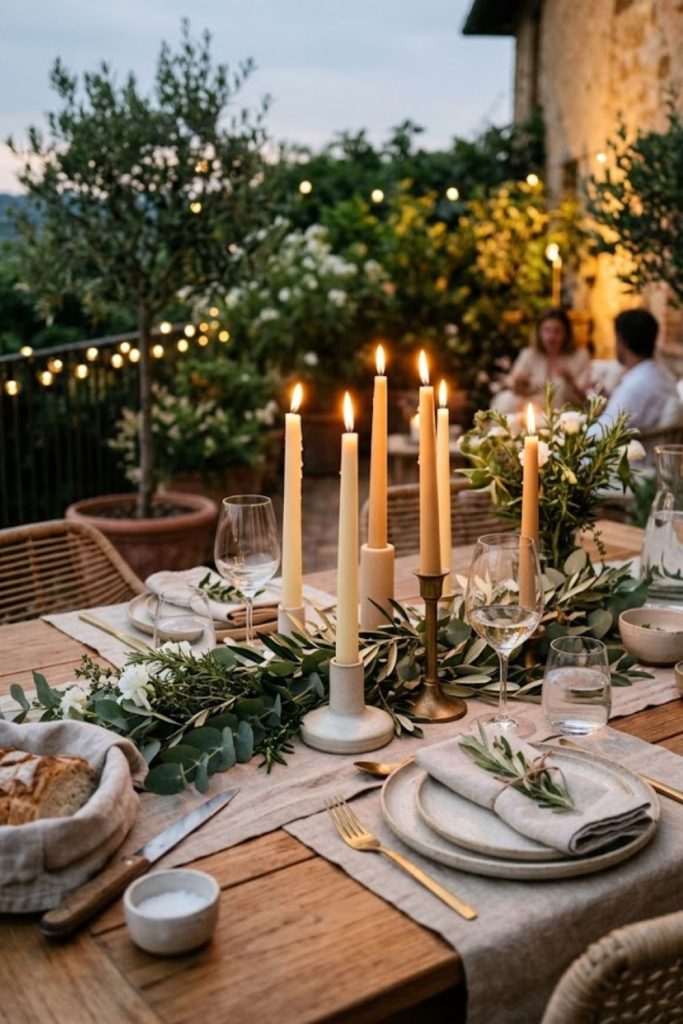Add Candles for Evening Ambiance