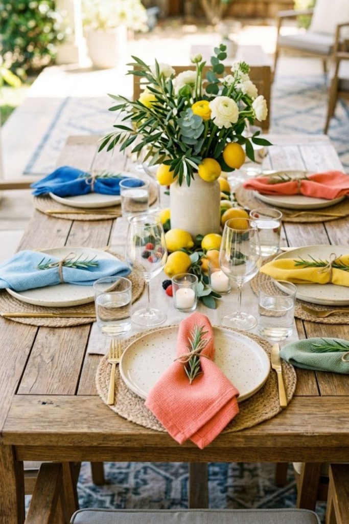 Add Colorful Napkins