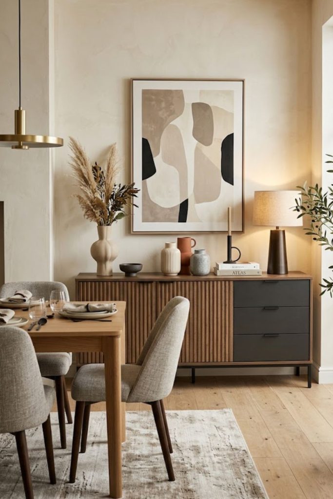 Create a Functional Sideboard Display