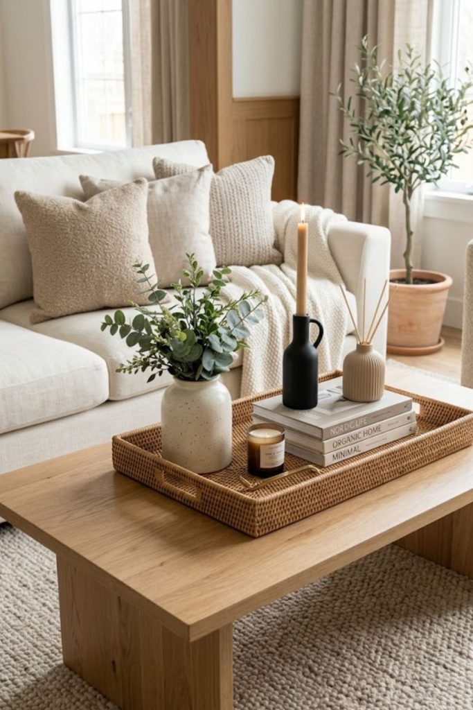 Use a Decorative Tray as an Anchor
